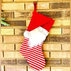 *Red Gnome Knit Christmas Stocking